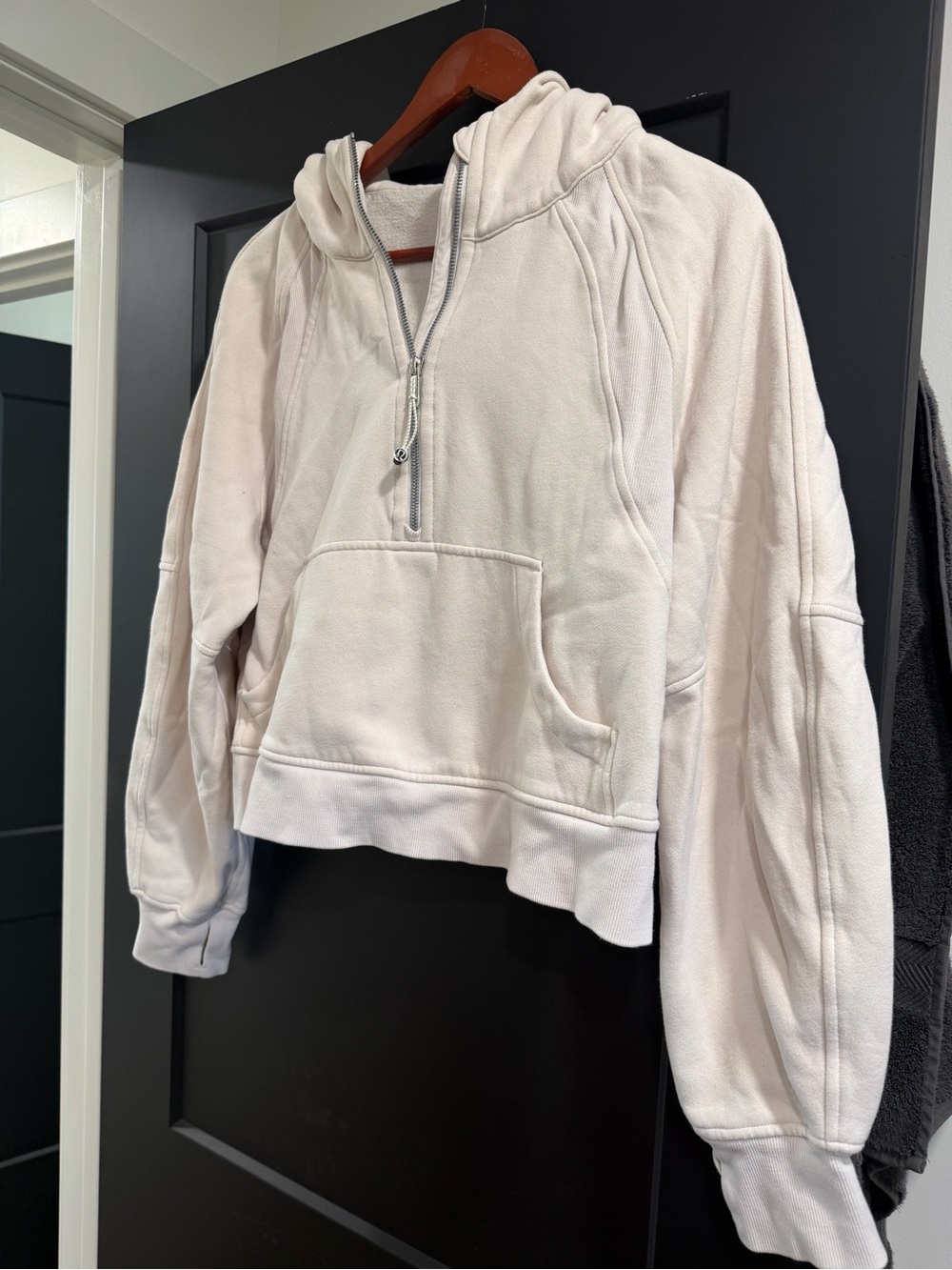 lululemon athletica Cream Half-Zip Hoodie Sweater
